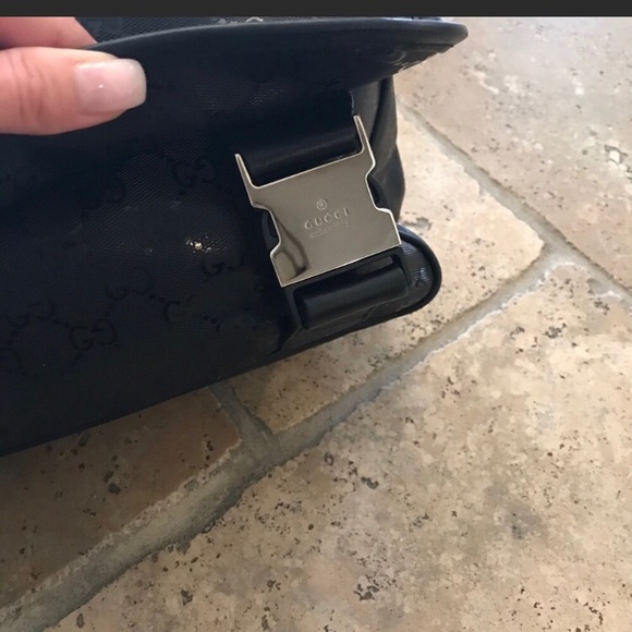 Black Leather (Coated Canvas) Gucci baby/kids Diaper Bag - Picture 6 of 8